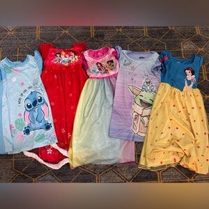 Disney Kids Nightgowns - Red, Blue, Yellow, Purple